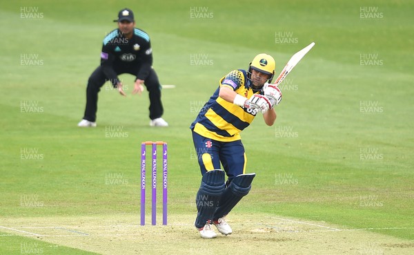 300417 - Glamorgan v Surrey - Royal London One Day Cup - Jacques Rudolph of Glamorgan hits a shot off the bowling of Sam Curran