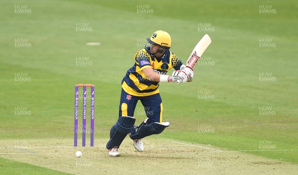 300417 - Glamorgan v Surrey - Royal London One Day Cup - Jacques Rudolph of Glamorgan hits a shot off the bowling of Sam Curran