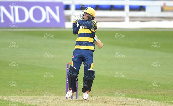 300417 - Glamorgan v Surrey - Royal London One Day Cup - Colin Ingram of Glamorgan plays a shot off the bowling of Ravi Rampaul