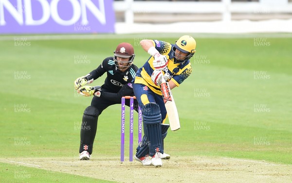 300417 - Glamorgan v Surrey - Royal London One Day Cup - Jacques Rudolph of Glamorgan plays a shot off the bowling of Gareth Batty