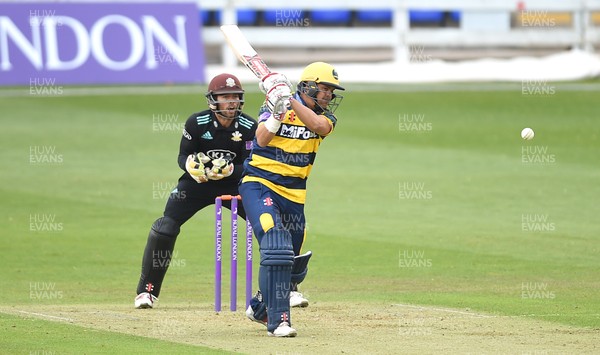 300417 - Glamorgan v Surrey - Royal London One Day Cup - Jacques Rudolph of Glamorgan plays a shot off the bowling of Gareth Batty