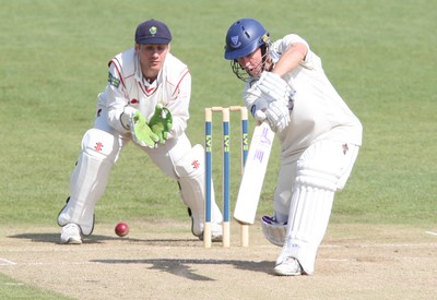 11.04.10 ... Glamorgan v Sussex, LV County Championship, SWALEC Stadium, Cardiff -  Sussex's Murray Goodwin plays a shot on his way to an innings of 83 