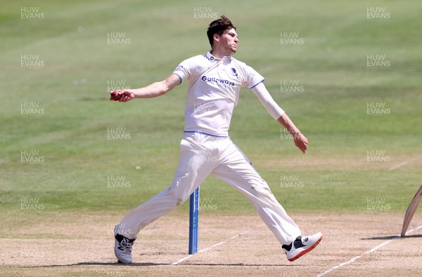 140622 - Glamorgan v Sussex - LV= County Championship - Division Two - Henry Crocombe of Sussex bowling