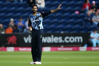 140625 - Glamorgan v Sussex - Vitality Blast - Imad Wasim of Glamorgan makes his debut