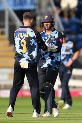 140625 - Glamorgan v Sussex - Vitality Blast - Chris Cooke of Glamorgan stumps Tom Clark of Sussex