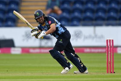 140625 - Glamorgan v Sussex - Vitality Blast - Kiran Carlson of Glamorgan batting