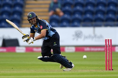 140625 - Glamorgan v Sussex - Vitality Blast - Kiran Carlson of Glamorgan batting