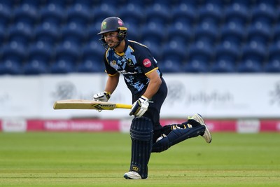 140625 - Glamorgan v Sussex - Vitality Blast - Kiran Carlson of Glamorgan batting