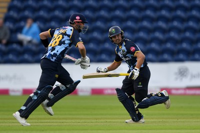 140625 - Glamorgan v Sussex - Vitality Blast - Kiran Carlson of Glamorgan batting
