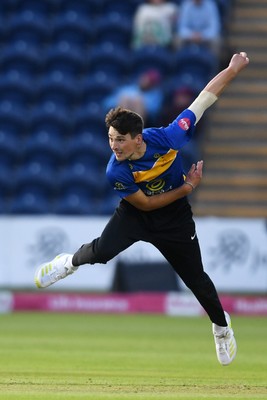 140625 - Glamorgan v Sussex - Vitality Blast - Henry Crocombe of Sussex bowling