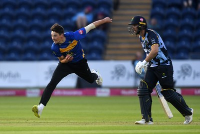 140625 - Glamorgan v Sussex - Vitality Blast - Henry Crocombe of Sussex bowling