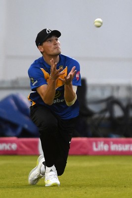 140625 - Glamorgan v Sussex - Vitality Blast - Henry Crocombe of Sussex catches the ball to dismiss Colin Ingram of Glamorgan