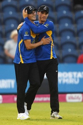 140625 - Glamorgan v Sussex - Vitality Blast - Henry Crocombe of Sussex catches the ball to dismiss Colin Ingram of Glamorgan
