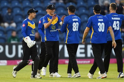 140625 - Glamorgan v Sussex - Vitality Blast - Henry Crocombe of Sussex catches the ball to dismiss Colin Ingram of Glamorgan