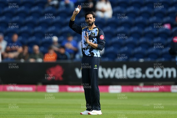 140625 - Glamorgan v Sussex - Vitality Blast - Imad Wasim of Glamorgan makes his debut