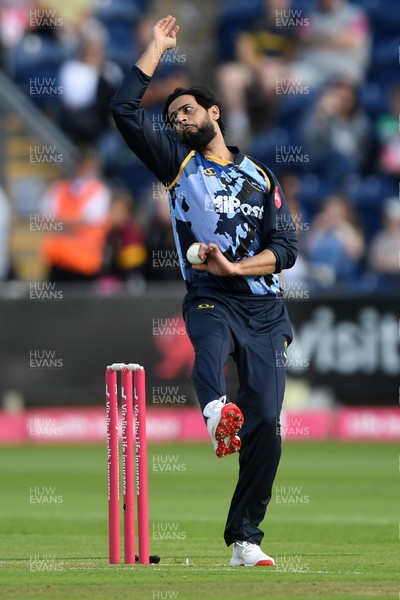 140625 - Glamorgan v Sussex - Vitality Blast - Imad Wasim of Glamorgan bowling