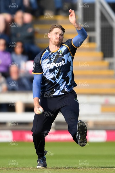 140625 - Glamorgan v Sussex - Vitality Blast - Dan Douthwaite of Glamorgan bowling
