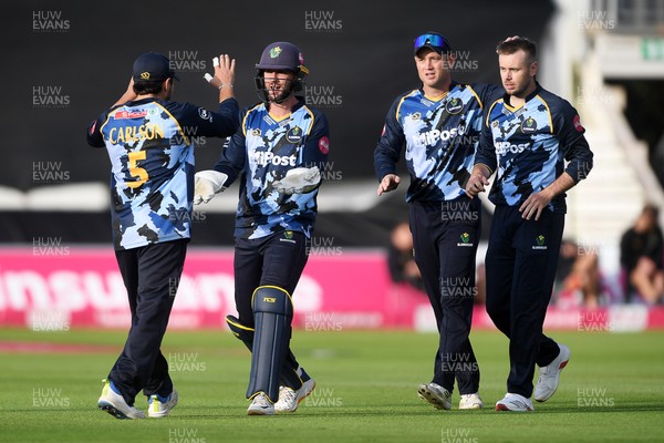 140625 - Glamorgan v Sussex - Vitality Blast - Colin Ingram of Glamorgan catches the ball to dismiss James Coles of Sussex