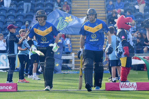 140625 - Glamorgan v Sussex - Vitality Blast - Sussex run out for the start of the match