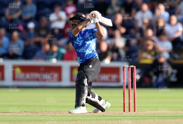 230623 - Glamorgan v Sussex - Vitality T20 Blast - Shadab Khan of Sussex batting