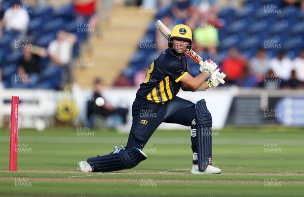 230623 - Glamorgan v Sussex - Vitality T20 Blast - Will Smale of Glamorgan batting
