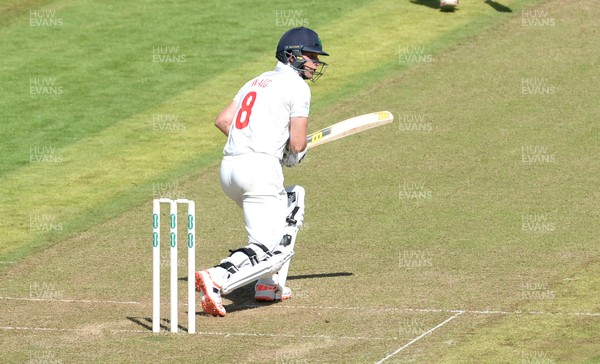 230816 - Glamorgan v Sussex - Specsavers County Championship -Graham Wagg of Glamorgan hits a shot