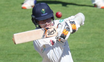 260816 - Glamorgan v Sussex, Specsavers County Championship, Division 2 - Owen Morgan of Glamorgan plays a shot