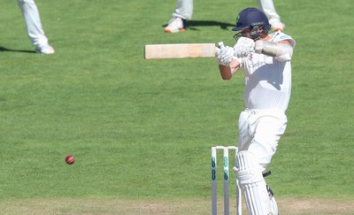 260816 - Glamorgan v Sussex, Specsavers County Championship, Division 2 - Owen Morgan of Glamorgan plays a shot