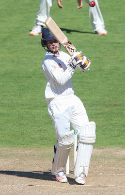 260816 - Glamorgan v Sussex, Specsavers County Championship, Division 2 - Owen Morgan of Glamorgan plays a shot