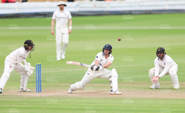 270623 - Glamorgan v Sussex, LV= Insurance County Championship, Div 2 - Chris Cooke of Glamorgan survives a catch from Danial Ibrahim of Sussex