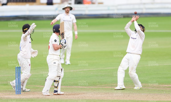 270623 - Glamorgan v Sussex, LV= Insurance County Championship, Div 2 - Chris Cooke of Glamorgan survives a catch from Danial Ibrahim of Sussex