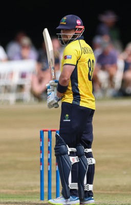 220726 - Glamorgan v Sussex Sharks, Metro Bank One Day Cup - Dan Douthwaite of Glamorgan