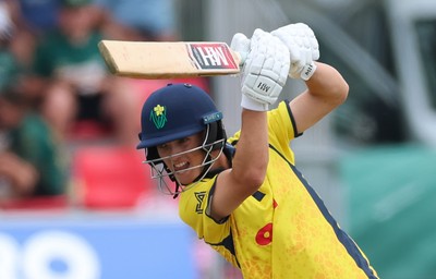 220726 - Glamorgan v Sussex Sharks, Metro Bank One Day Cup - Jack Hope-Bell of Glamorgan
