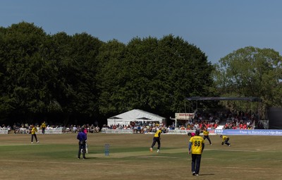 220726 - Glamorgan v Sussex Sharks, Metro Bank One Day Cup - A general view of the Gnoll as Glamorgan take on Sussex Sharks in the Metro Bank One Day Cup