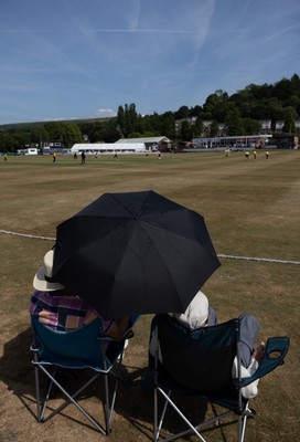 220726 - Glamorgan v Sussex Sharks, Metro Bank One Day Cup - A general view of the Gnoll as Glamorgan take on Sussex Sharks in the Metro Bank One Day Cup