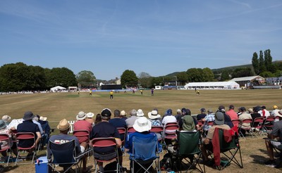 220726 - Glamorgan v Sussex Sharks, Metro Bank One Day Cup - A general view of the Gnoll as Glamorgan take on Sussex Sharks in the Metro Bank One Day Cup