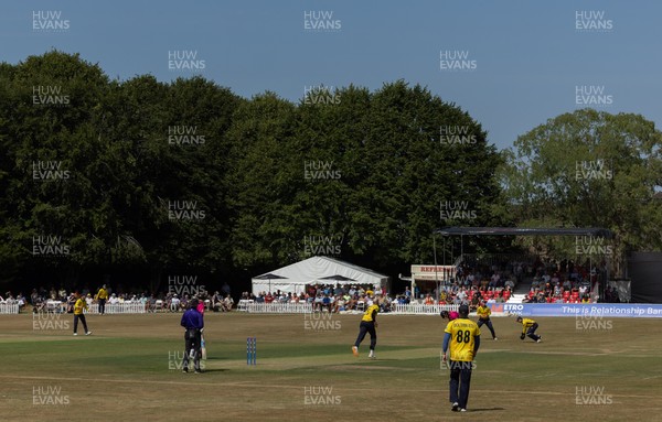 220726 - Glamorgan v Sussex Sharks, Metro Bank One Day Cup - A general view of the Gnoll as Glamorgan take on Sussex Sharks in the Metro Bank One Day Cup