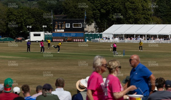 220726 - Glamorgan v Sussex Sharks, Metro Bank One Day Cup - A general view of the Gnoll as Glamorgan take on Sussex Sharks in the Metro Bank One Day Cup