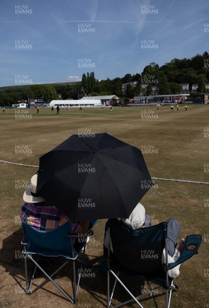 220726 - Glamorgan v Sussex Sharks, Metro Bank One Day Cup - A general view of the Gnoll as Glamorgan take on Sussex Sharks in the Metro Bank One Day Cup