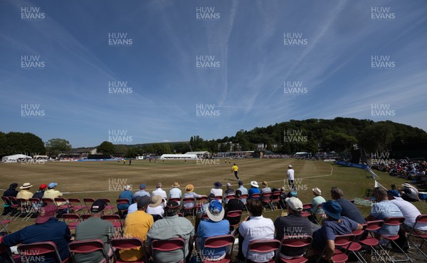 220726 - Glamorgan v Sussex Sharks, Metro Bank One Day Cup - A general view of the Gnoll as Glamorgan take on Sussex Sharks in the Metro Bank One Day Cup