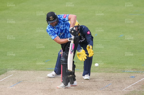 020721 - Glamorgan v Sussex Sharks, T20 Vitality Blast - Luke Wright of Sussex Sharks plays a shot during his opening partnership with Phil Salt of Sussex Sharks