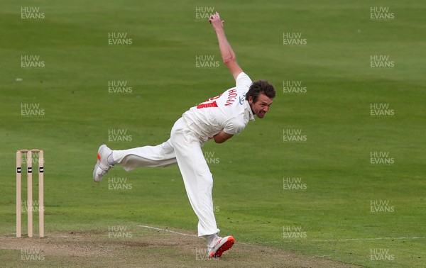 060920 - Glamorgan Cricket v Warwickshire - Bob Willis Trophy - Michael Hogan of Glamorgan bowling