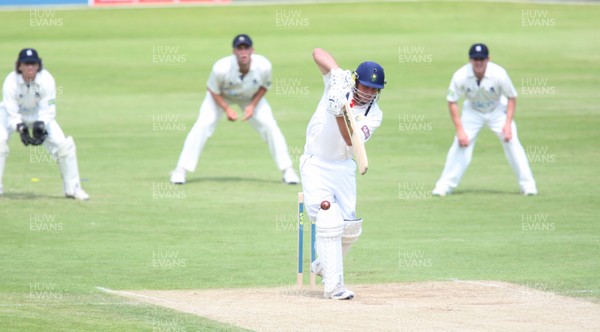 07.06.08 - Glamorgan v Warwickshire, LV County Championship Division 2, Day 2. Glamorgans Gareth Rees plays his shot 