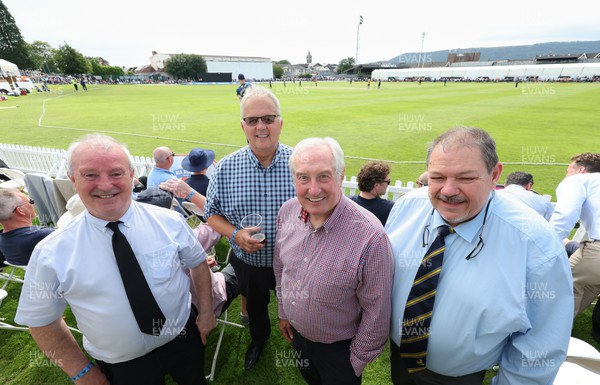 100823 - Glamorgan v Warwickshire, Metro Bank One Day Cup - Rugby legend Sir Gareth Edwards enjoying the match at Neath Cricket Ground