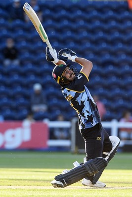 030726 - Glamorgan v Warwickshire Bears - Vitality Blast Men - Kiran Carlson of Glamorgan batting
