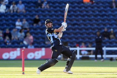 030726 - Glamorgan v Warwickshire Bears - Vitality Blast Men - Will Smale of Glamorgan batting