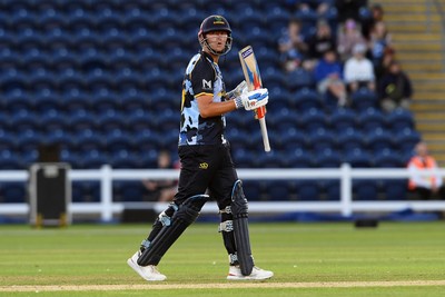 030726 - Glamorgan v Warwickshire Bears - Vitality Blast Men - Will Smale of Glamorgan hits 50