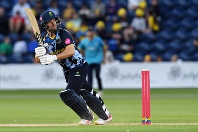 030726 - Glamorgan v Warwickshire Bears - Vitality Blast Men - Sean Dickson of Glamorgan batting