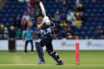 030726 - Glamorgan v Warwickshire Bears - Vitality Blast Men - Asa Tribe of Glamorgan batting