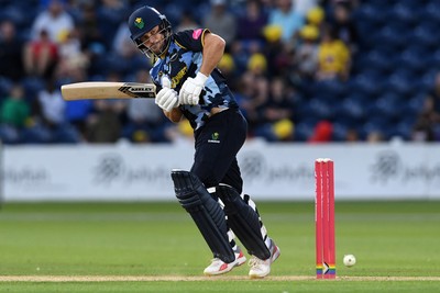 030726 - Glamorgan v Warwickshire Bears - Vitality Blast Men - Sean Dickson of Glamorgan batting